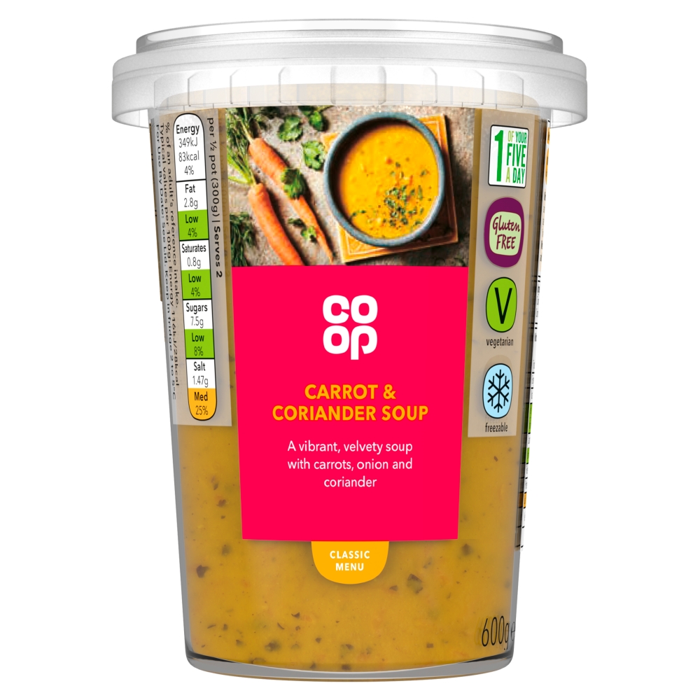 Co-op Carrot & Coriander Soup 600g